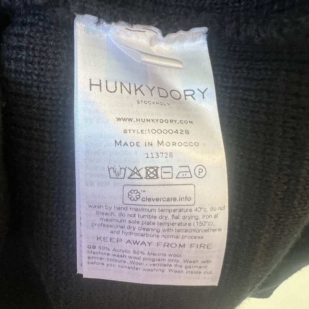Hunkydory Stockholm Merino Wool Size L, Jacket Knit, Black, Heavy, Quiet Luxury - Picture 5 of 8